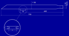 Глушитель «Отвод» цена за пару (флейта) 750мм